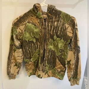 Walls Vintage kids real tree camo hooded lined jacket